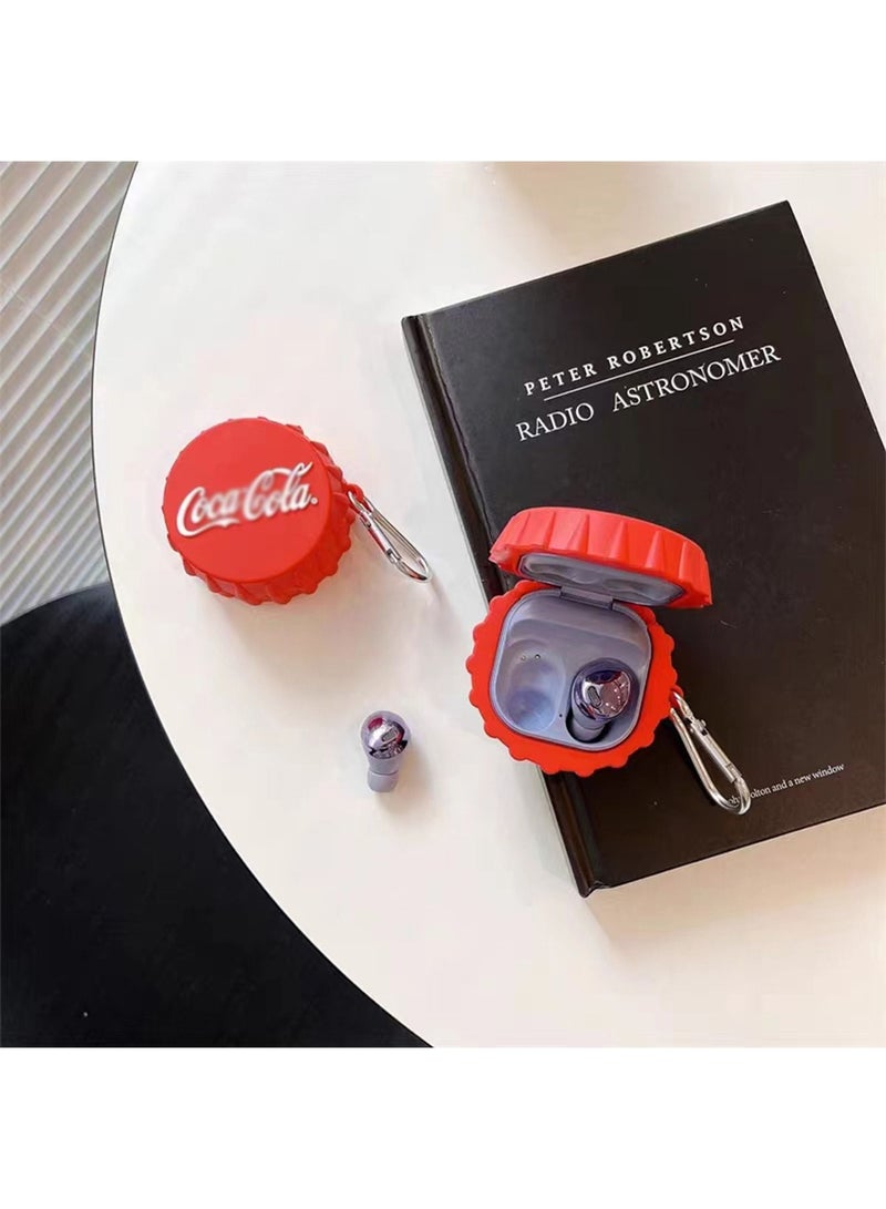 Case Compatible with Samsung Galaxy Buds 2 Case (2021) Galaxy Buds Pro Case (2021) Galaxy Buds Live Buds 2 Pro Cartoon Silicone Full Protective Cute Covers for Girls Women Red Cap - Image 3