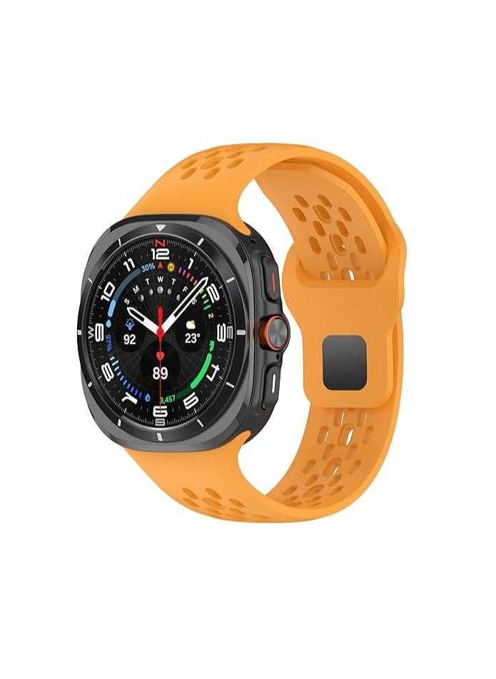 MOCOM - Silicone Watch Band for Samsung Galaxy Watch Ultra 47mm, Soft Breathable Replacement Strap for Galaxy Watch Ultra 47mm, Waterproof Wristband Smartwatch Accessories - Image 1
