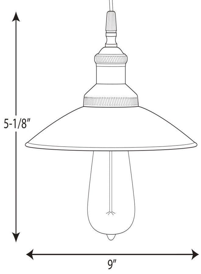 Progress Lighting 1-Light Brass Paint Inside Metal Shade Farmhouse Mini-Pendant Light, Archives Collection, Indoor, P5161-20, Antique Bronze - Image 5