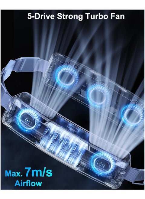 Portable Waist Fan with 2 Cooling Plates, Wearable Clip on Fan