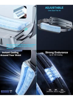 FIPKA Portable Waist Fan with 2 Cooling Plates, Wearable Clip on Fan  - Image 3