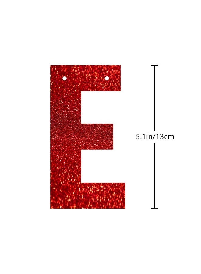 MAGJUCHE Red 93 Year Loved Banner, Red Glitter Happy 93rd Birthday Party Decorations, Supplies - Image 4