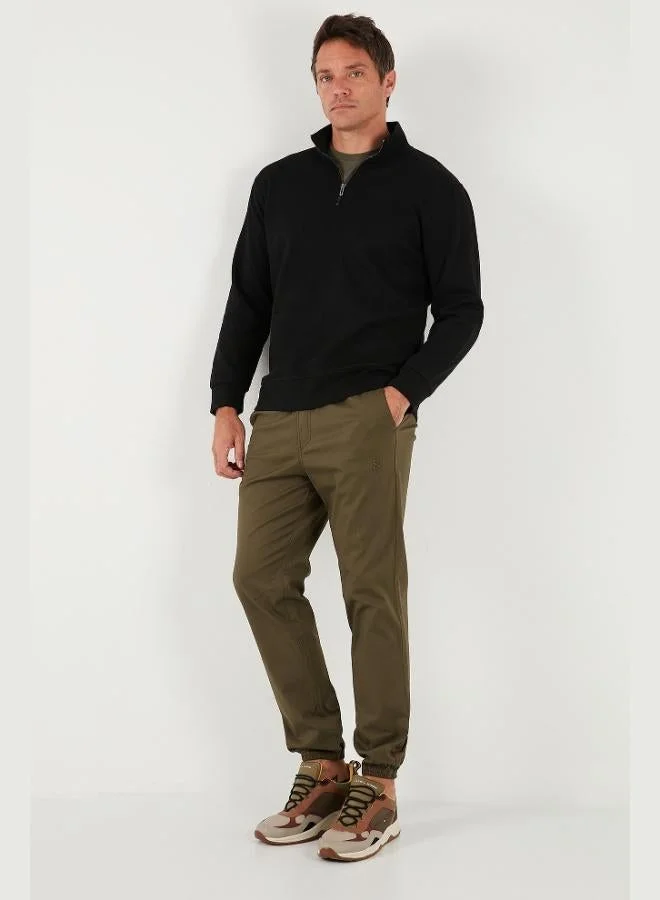 Buratti  Buratti Cotton Regular Fit Half-Zip Stand-Up Collar Sweatshirt Men's SWEAT 5905470 for Men | Best Price UAE