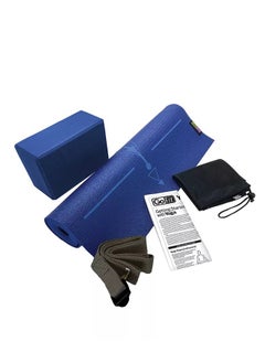 Go Fitness GoFit Complete Yoga Kit with Yoga Mat, Foam Block, Strap, Yoga Pose Wall Chart, and Carrying Bag  - Image 1
