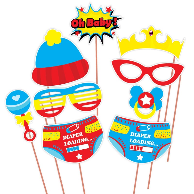 Wobbox Baby Shower Decoration Items| Baby Shower Photo Booth Props for Photoshoot, Baby Shower Milestone Card, Mom to Be Daddy to Be Decoration, Godh Bharai Decoration Kit-(FP365) - Image 3