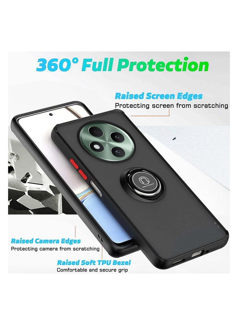 Case For Xiaomi Redmi 14C Rotational Metal Ring Grip Kickstand Cover Magnetic Car Mount Holder Case Shockproof TPU Bumper Protection Case for Redmi 14C - Image 4