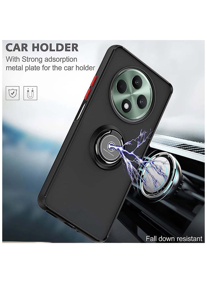 Case For Xiaomi Redmi 14C Rotational Metal Ring Grip Kickstand Cover Magnetic Car Mount Holder Case Shockproof TPU Bumper Protection Case for Redmi 14C - Image 2