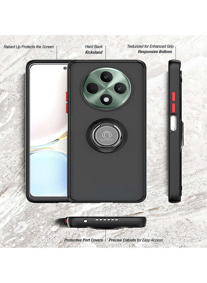 Case For Xiaomi Redmi 14C Rotational Metal Ring Grip Kickstand Cover Magnetic Car Mount Holder Case Shockproof TPU Bumper Protection Case for Redmi 14C - Image 5