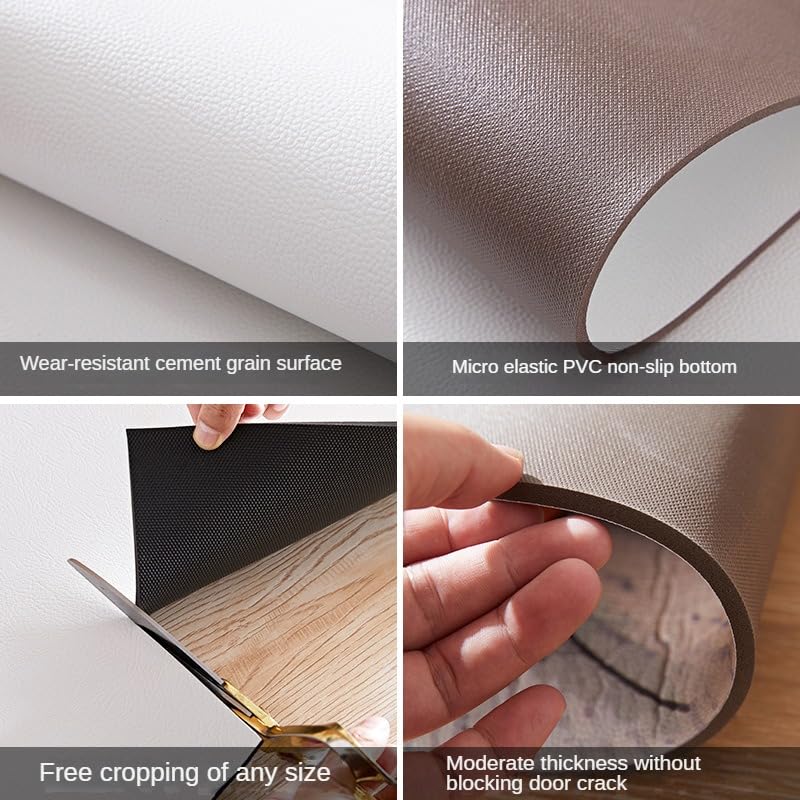 proxin Polyester Mats Runner with Anti Skid Backing Kitchen Rug Floor Mat Door Mat Kitchen Mat Combo Washablefor Floor Kitchen Room Pack of 2 Grey - Image 4