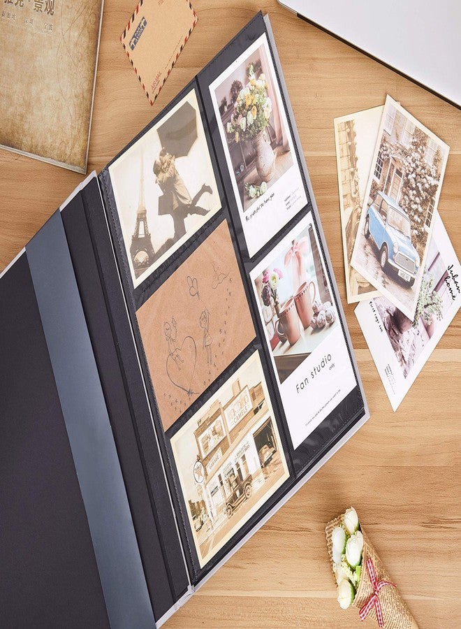 كيرا جريس ألبوم صور كييرا جريس جوسلين البسيط والكلاسيكي ذو 400 جيب، مناسب للمنزل والمكتب، مع جيب لتخزين الأقراص المدمجة، مقاس 13.19 × 12.01 × 1.5 بوصة، لعرض 400 صورة مقاس 4 × 6 بوصة، رمادي - Image 2