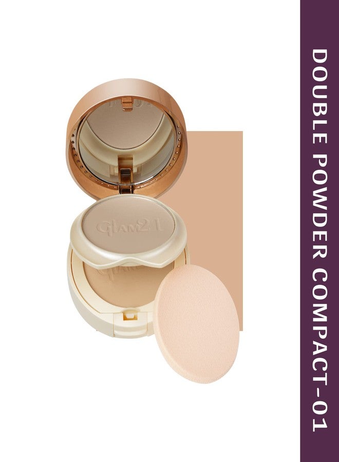 جلام 21، كلير آند برايت سيلك، بودرة مضغوطة 2 في 1 | مكياج يومي | تركيبة خالية من الزيوت ومقاومة للتعرق | لجميع أنواع البشرة | ماربل-01 - Image 3