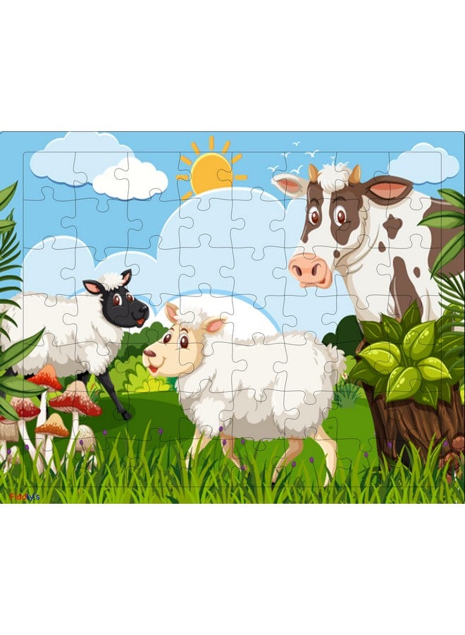 Fiddlys 54 Pcs Wood Jigsaw Puzzles For Kids & Children Age 6+ Animal World And Sea World (Cute Animals Pack Of 3) - Image 3