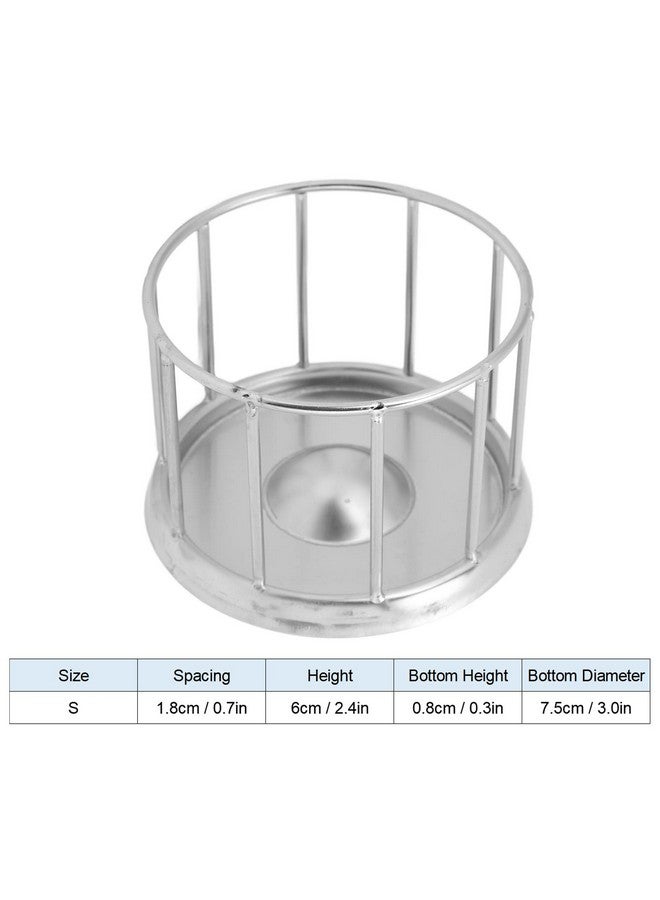 plplaaoo Reptile Food Dish,Reptile Food Bowl, Round Railing Shape Tortoise Dish Tortoise Food Water Dish Feeder Bowl, Stainless Steel Tray Dispenser, Water Tray Pet Supplies for Home Tortoise Pet Store (S) - Image 2
