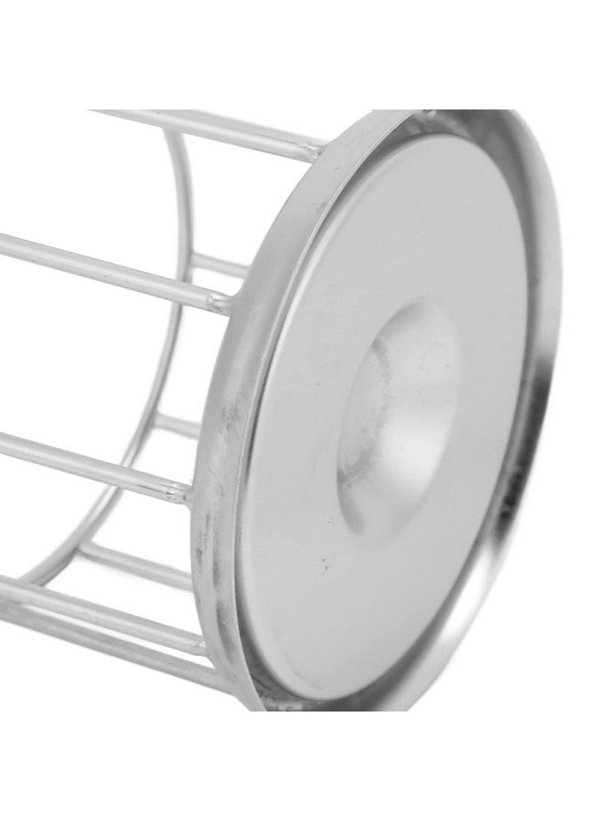 plplaaoo Reptile Food Dish,Reptile Food Bowl, Round Railing Shape Tortoise Dish Tortoise Food Water Dish Feeder Bowl, Stainless Steel Tray Dispenser, Water Tray Pet Supplies for Home Tortoise Pet Store (S) - Image 5