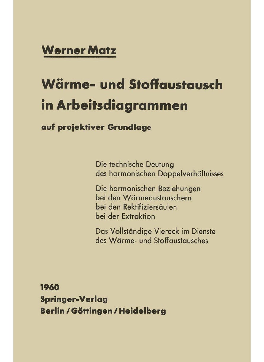Wärme- und Stoffaustausch in Arbeitsdiagrammen auf projektiver Grundlage 