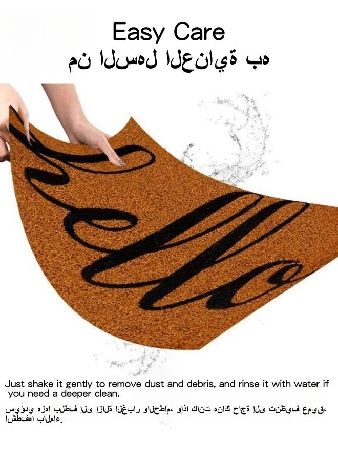 SHABILI Welcome Mats for Front Door 50cm*80 cm，Durable Non Slip Backing Floor Mat， Ultra Absorb Mud Easy Clean Entry Door mat for Indoor High Traffic Areas Outdoor Entryway Rug  - Image 2