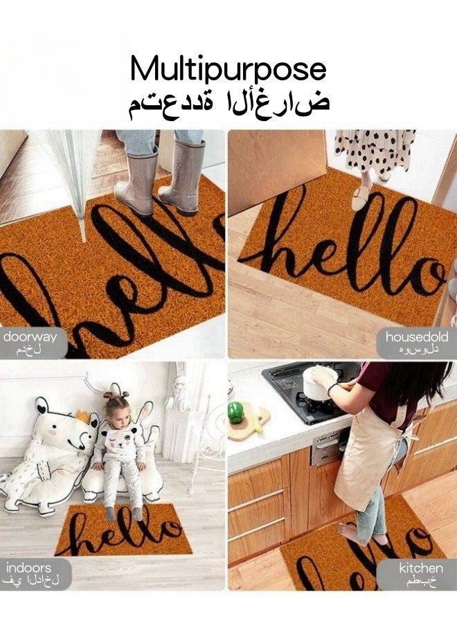 SHABILI Welcome Mats for Front Door 50cm*80 cm，Durable Non Slip Backing Floor Mat， Ultra Absorb Mud Easy Clean Entry Door mat for Indoor High Traffic Areas Outdoor Entryway Rug  - Image 3