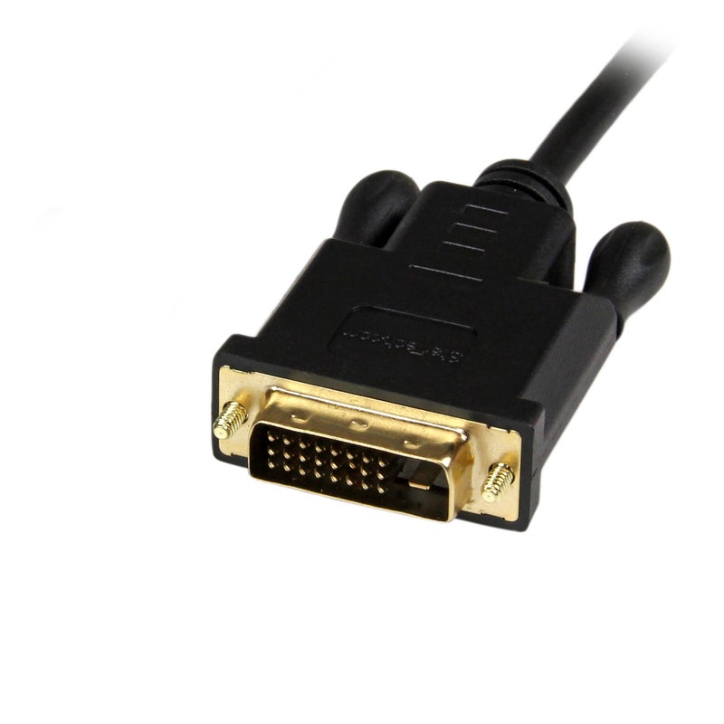 Startech.com StarTech.com 6ft (1.8m) DisplayPort to DVI Cable - 1080p Video - Active DisplayPort to DVI Adapter Cable - DisplayPort to DVI-D Cable Single Link - DP 1.2 to DVI Monitor Cable Converter (DP2DVIMM6BS), Black  - Image 4