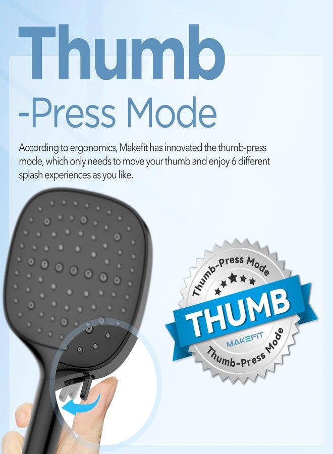 MakeFit رأس دش MakeFit المفلتر مع رأس دش محمول باليد، 7 أوضاع رأس دش محمول عالي الضغط مع فلاتر، رؤوس دش قابلة للفصل، فلاتر تنقية المياه، حبيبات للمياه العسيرة - إزالة الكلور والمعادن الثقيلة - Image 2