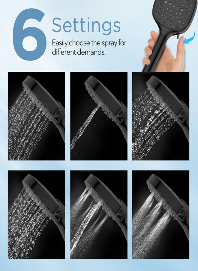 MakeFit رأس دش MakeFit المفلتر مع رأس دش محمول باليد، 7 أوضاع رأس دش محمول عالي الضغط مع فلاتر، رؤوس دش قابلة للفصل، فلاتر تنقية المياه، حبيبات للمياه العسيرة - إزالة الكلور والمعادن الثقيلة - Image 5