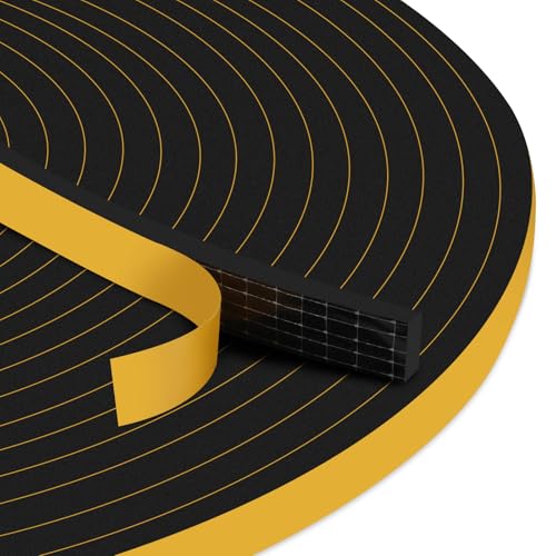 Ninsula 33Ft Door Weather Stripping 12in x 14in Strong Adhesive Sound Proof Door Insulation Weatherproof Foam Tape for Doors Weatherstripping for Doors Frames Windows
