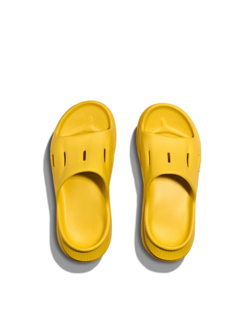 ORA Recovery Slide 3 Beach Slippers Yellow Rubber Soft Sole Comfort For Men and Women