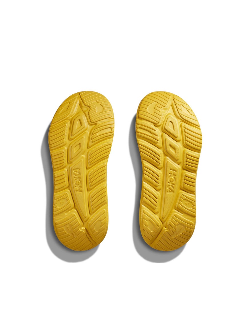 ORA Recovery Slide 3 Beach Slippers Yellow Rubber Soft Sole Comfort For Men and Women