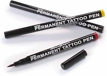 Stargazer SemiPermanent Vegan Tattoo Pen 7 Up To 24 Hour Strong Purple Colour For Skin Art With A Fine Line Nib - Image 2