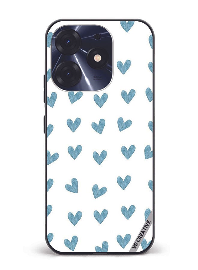 VR CREATIVE Protective Case Cover For Tecno Spark 10 Pro Blue Heart Design Multicolour - Image 1