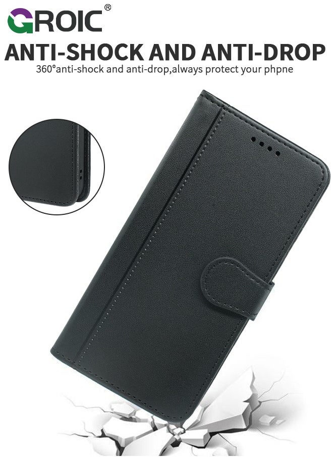GROIC - Compatible with iPhone 16 Plus Case Wallet with Credit Card Holder, Flip Leather Magnetic Clasp Kickstand Heavy Duty Protective Cover for iPhone 16 Plus - Image 1