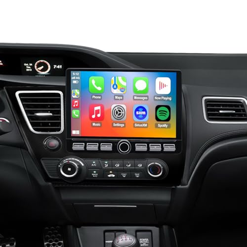 Fuosuc 4G LTE QLED Radio for Honda Civic 2013 2014 2015 Upgrade,8-Core CPU Touch Screen Stereo,Wireless CarPlay & Android Auto,Free Camera - Image 1
