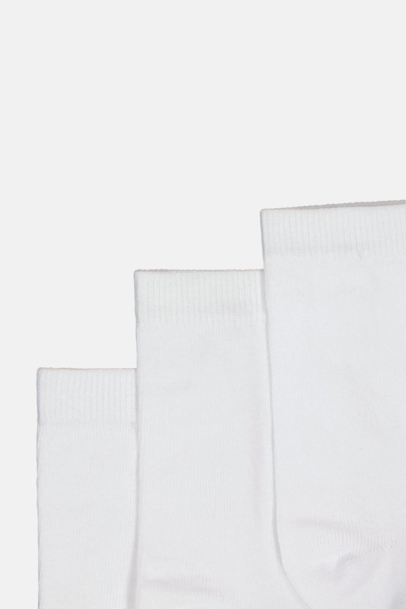 bebe Kids Girl 5 Pairs Ribbed Ankle Socks, White  - Image 2