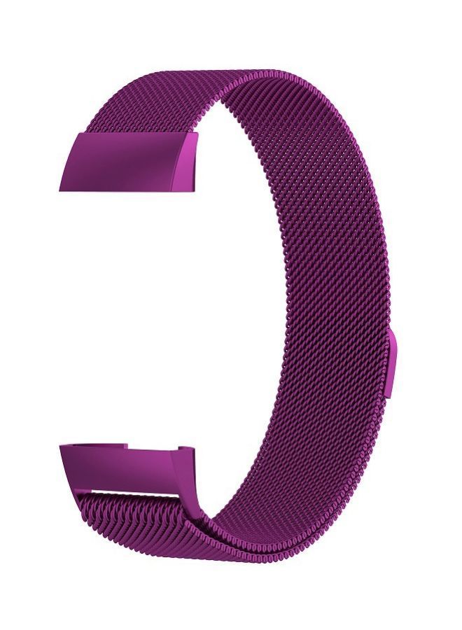 NIBEMINENT Replacement Strap For Fitbit Charge 3 Dark Purple  - Image 1