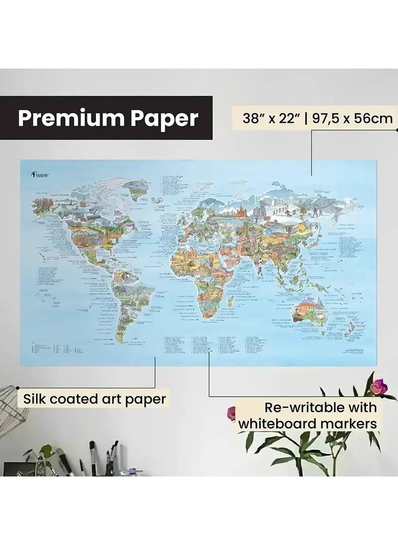 Awesome Maps Awesome Maps - Hiking Map Poster - 97.5x56cm  - Image 1