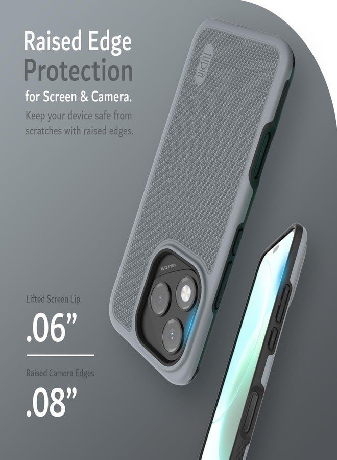 توديا جراب TUDIA DualShield Grip مصمم لهاتف Honor 400 Lite (2025)، [MergeGrip] غطاء حماية للهاتف مقاوم للصدمات ذو طبقتين من الدرجة العسكرية، نحيف ومتين وعالي التحمل (رمادي) - Image 4