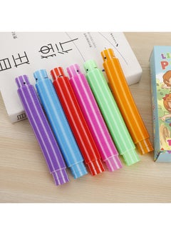 Pop Tube Flash Bellows Vent Decompression LED Light Water Pipe Decompression Light-emitting Telescopic Tube-Color:A Box Of 12 (style Three)