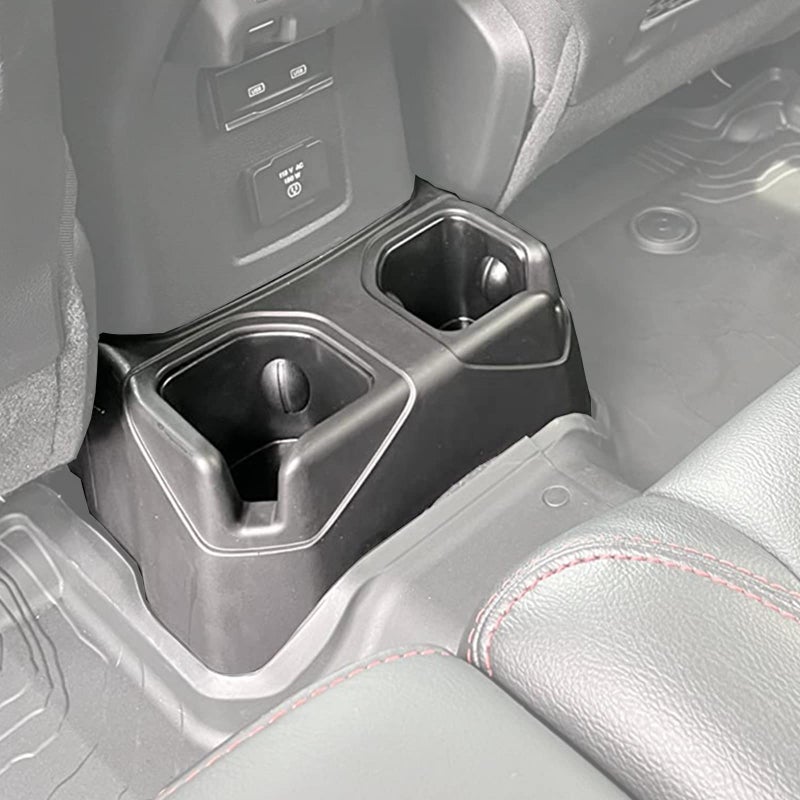 Wocch for Jeep JL Rear Cup Holder Back Seat Floor Console Mount Dual Drinks Water Bottle Beverage Holder for Jeep Wrangler JL and Gladiator JT 20182025