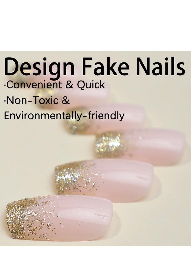 Captaintech 24-Piece Short Square Press-on Toenails:Acrylic False Nails ,toe fake nails for Seamless Fit - Image 2