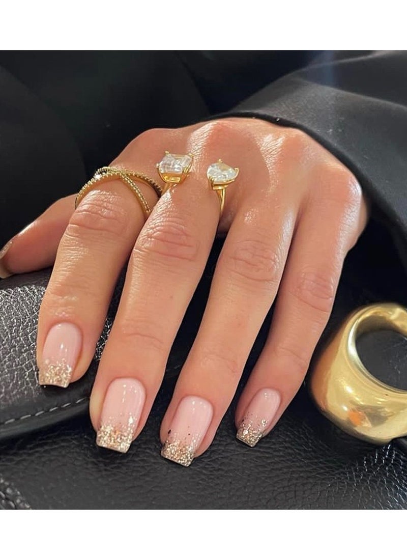 Captaintech 24-Piece Short Square Press-on Toenails:Acrylic False Nails ,toe fake nails for Seamless Fit - Image 1