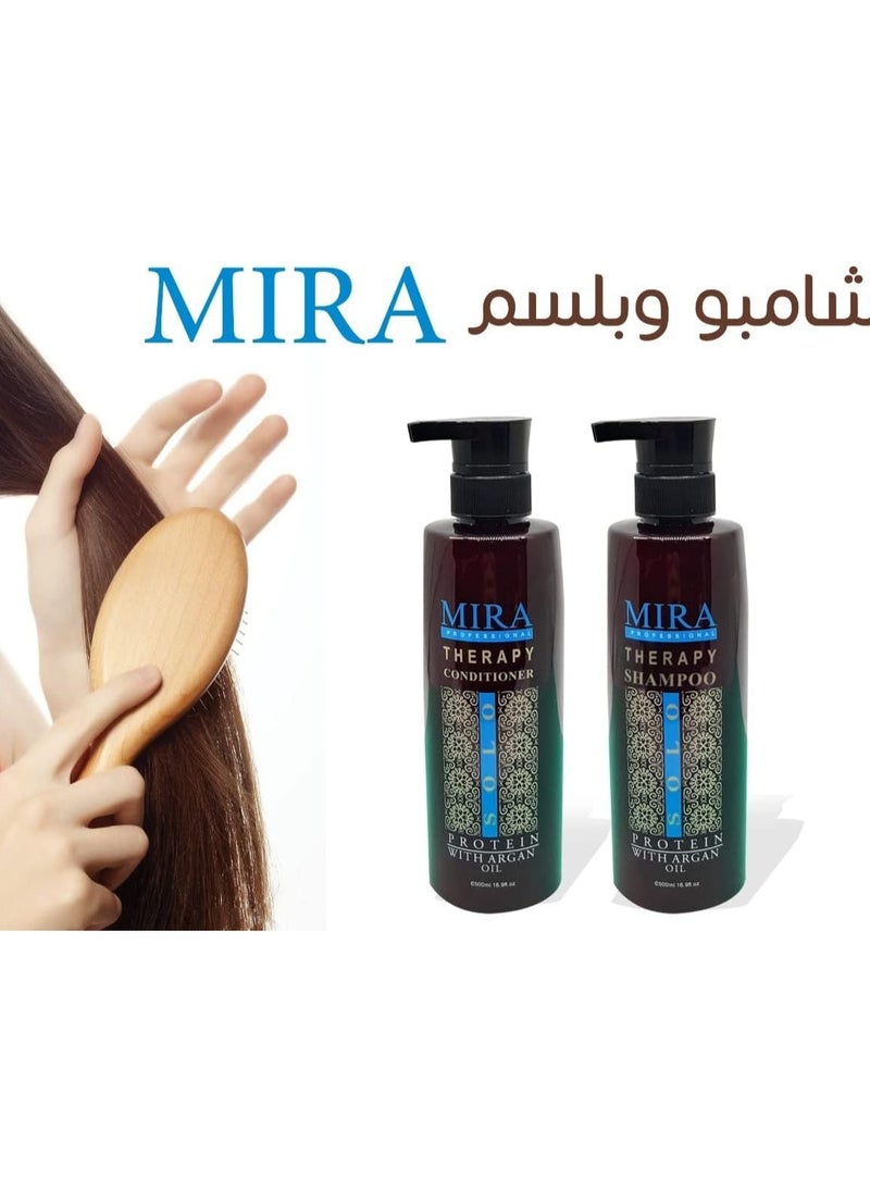 ميرا - شامبو وبلسم للشعر المعالج بالكيراتين والبروتين 500*2مل - Image 1