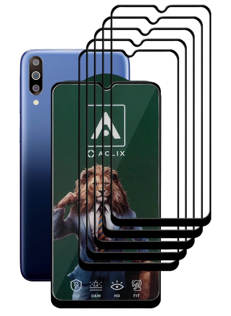 ACLIX 5 Pieces Antistatic ESD Dustproof Premium Quality High Definition Tempered Glass Screen Protector Designed For Samsung Galaxy M30 - Image 1