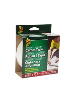Duck Duck brand 442062 indoor/outdoor carpet tape, 1.820.3 cm x 712.7 cm, single roll, white  - Image 2