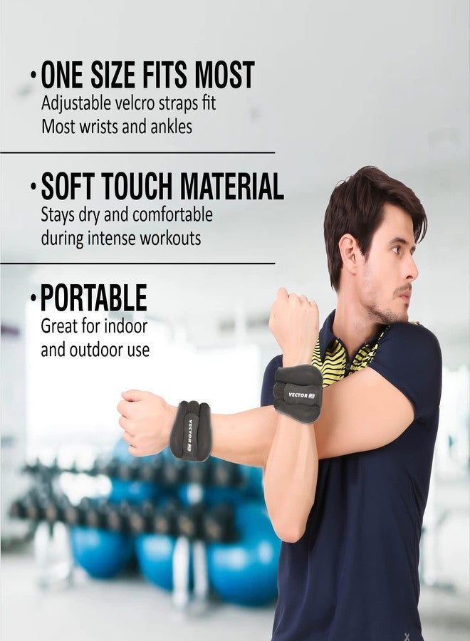 Vector X AW-20 Ankle Weight Arm Wrist Gym for Foot Exercise Training Workout Walking Jogging Yoga (4Kg) (1kg) - Image 3