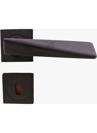 AZM Pyramid Door Handle Matte Black Rosette Door Handle Room  - Image 1