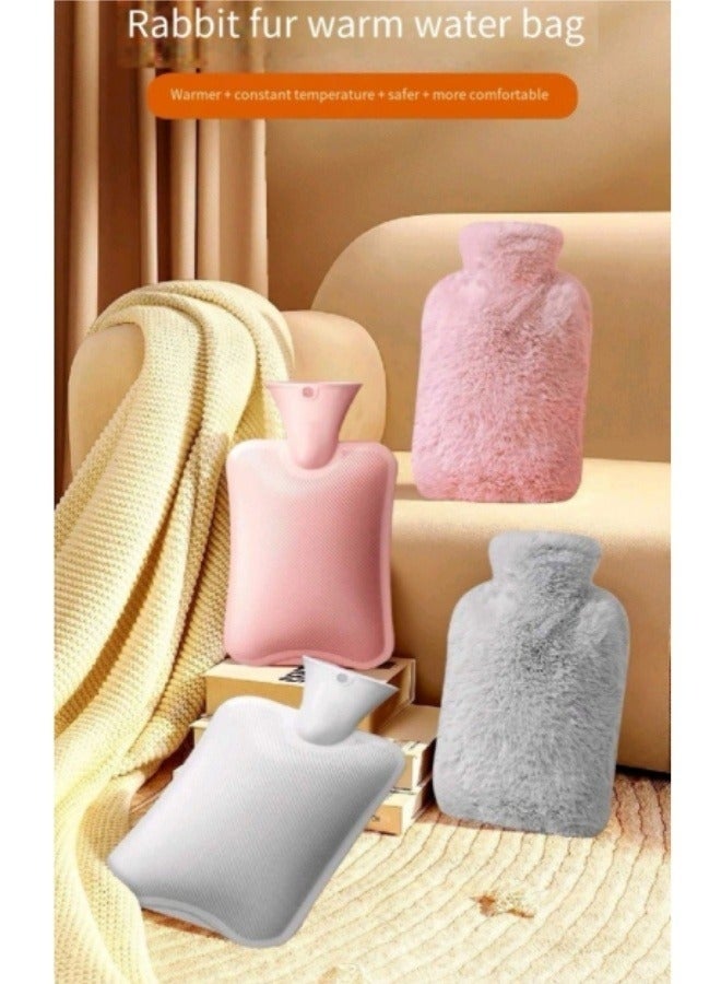 STELLA Hand Warmer, Explosion Proof Shell Hot Water Bag With Knitted Cover for Pain Relief Hot Cold Therapy Hand Feet Warmer, Menstrual Cramps, Hot Compress Grey - Image 3