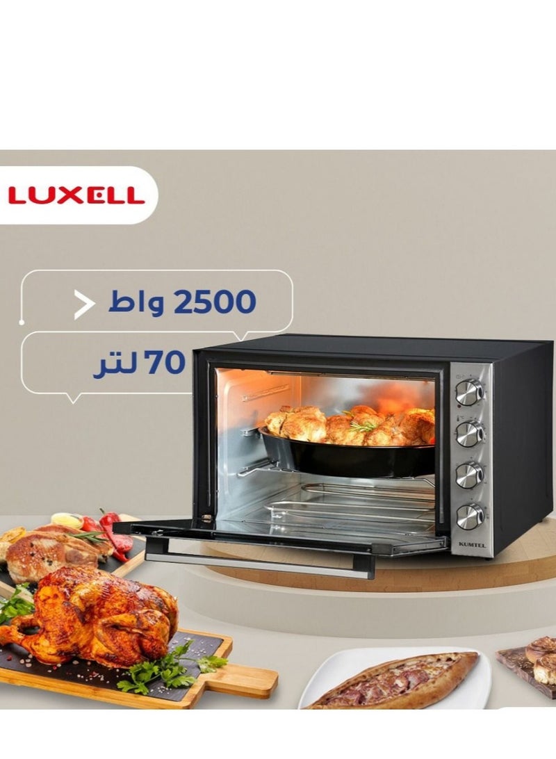 Kumtel Turkish oven, 70 liters, 2500 watts, black - Image 2