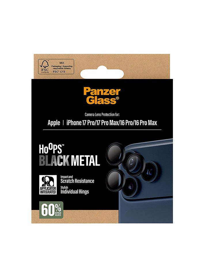 بانزرجلاس حماية كاميرا بانزر جلاس Hoops منفصلة إطار أسود ايفون 17 برو و ايفون 17 برو ماكس - Image 4
