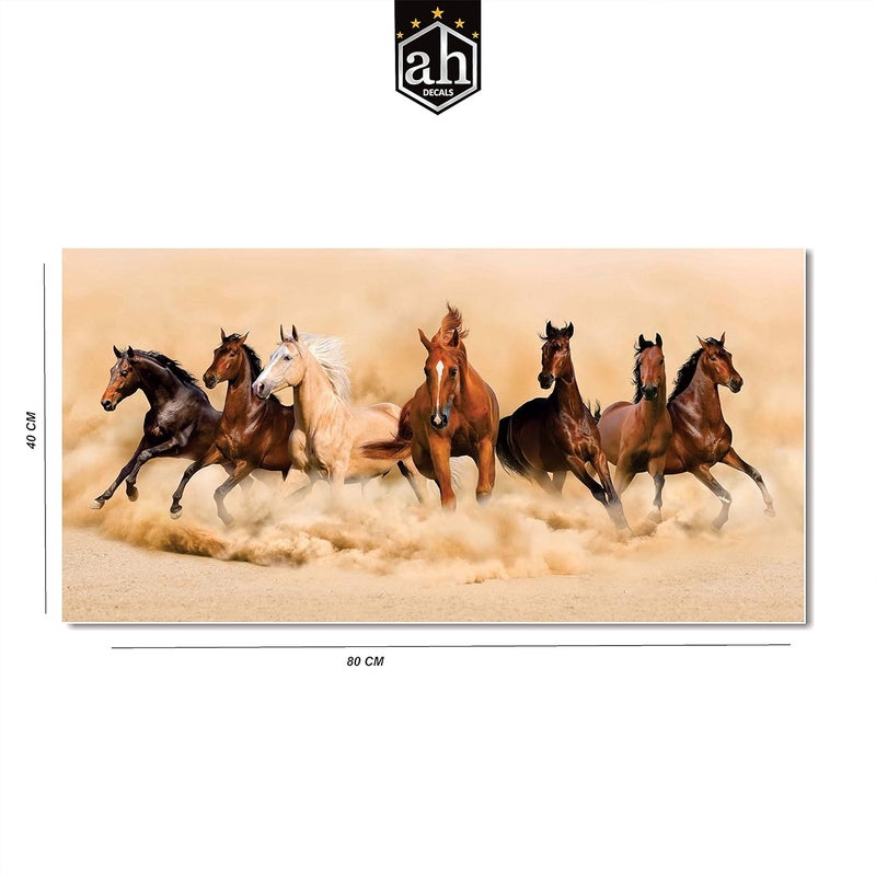 AH Decals 7 Horses Running Inspirational Canvas Painting - Image 4