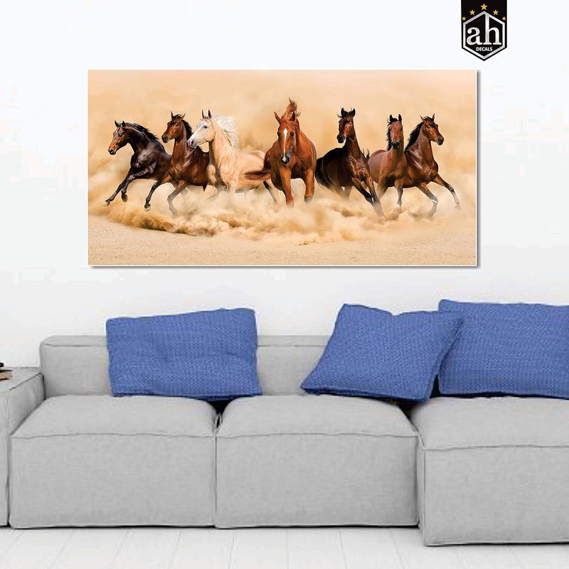 AH Decals 7 Horses Running Inspirational Canvas Painting - Image 2