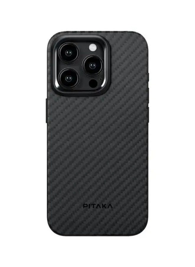 PITAKA iPhone15 Pro Max Case MagEZ 4 - Black/Grey Twill  - Image 1